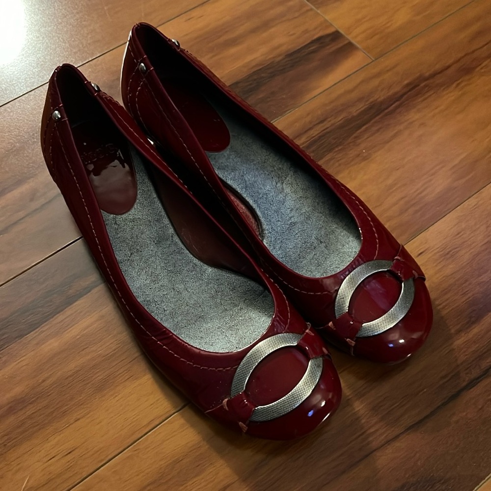 Red Patent Leather Flats